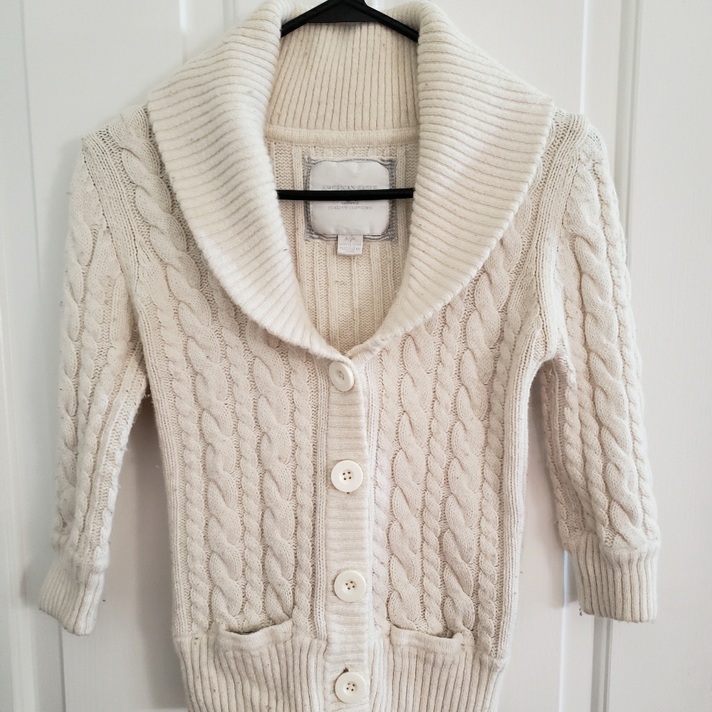 Off-white cotton sweater
